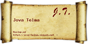 Jova Telma névjegykártya